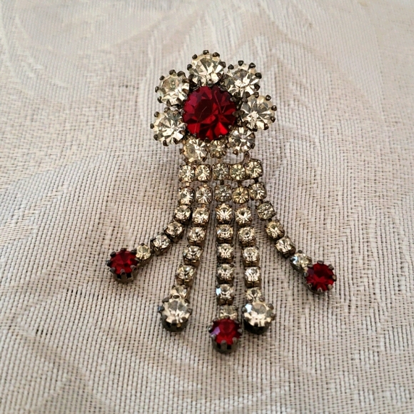 Vintage glass dangle earrings - Picture 3 of 4